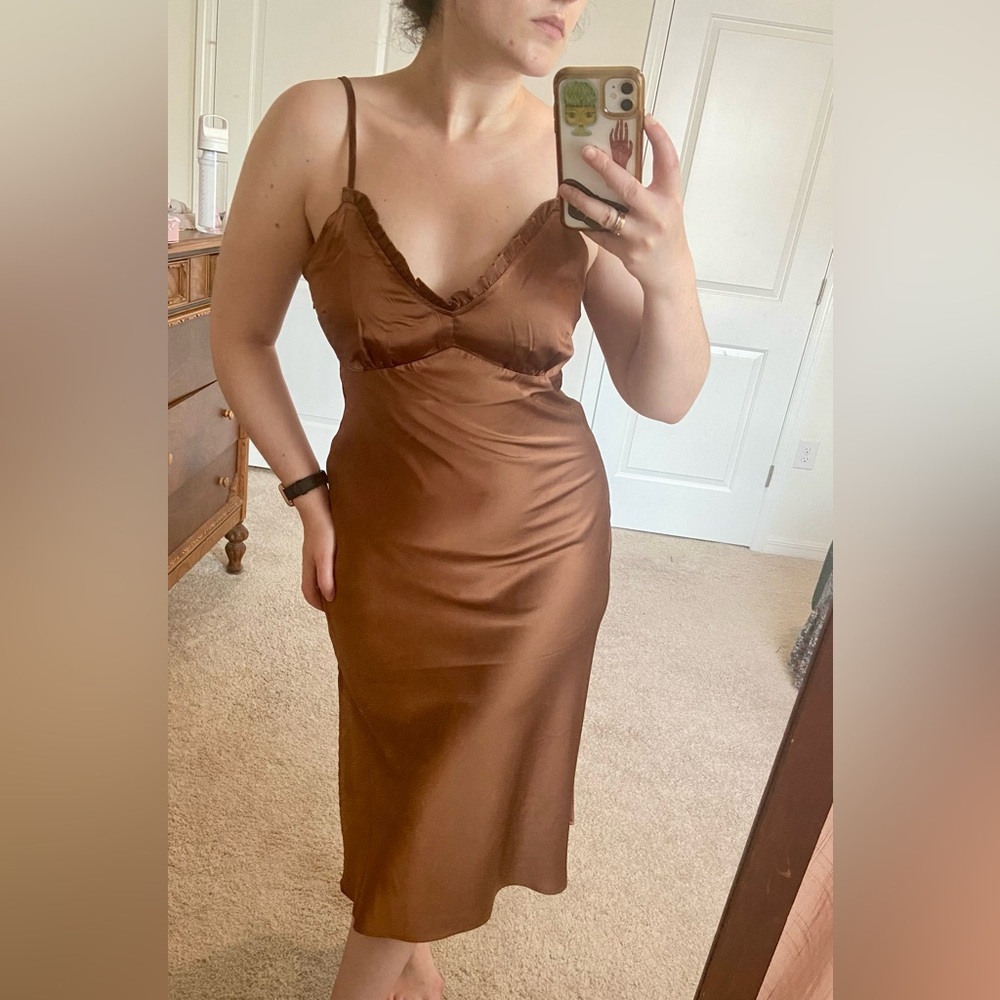 Brown Slip Dress